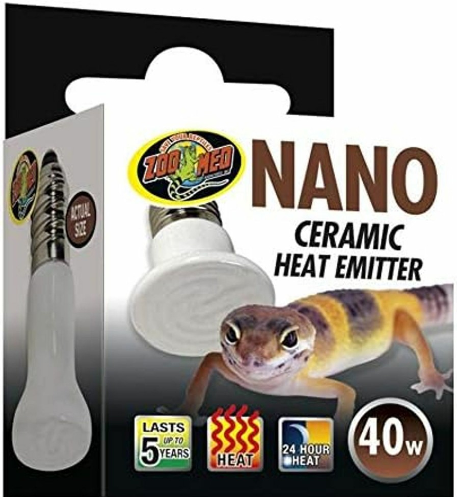 Reptiles & Amphibian Zoo Med | Zoo Med Nano Ceramic Heat Emitter 40 Watt - Pack Of 4