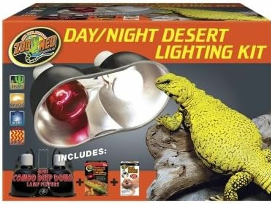 Reptiles & Amphibian Zoo Med | Zoo Med Aquatrol Zm32234 Day & Night Desert Lighting Kit