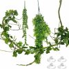 Reptiles & Amphibian Allazone | Allazone Bearded Dragon Tank Accessories, 4 Pcs Reptile Plants Hanging Climbing, Artificial Bendable Vines Branch With Hanging Plant For Chameleon Geckos Snake