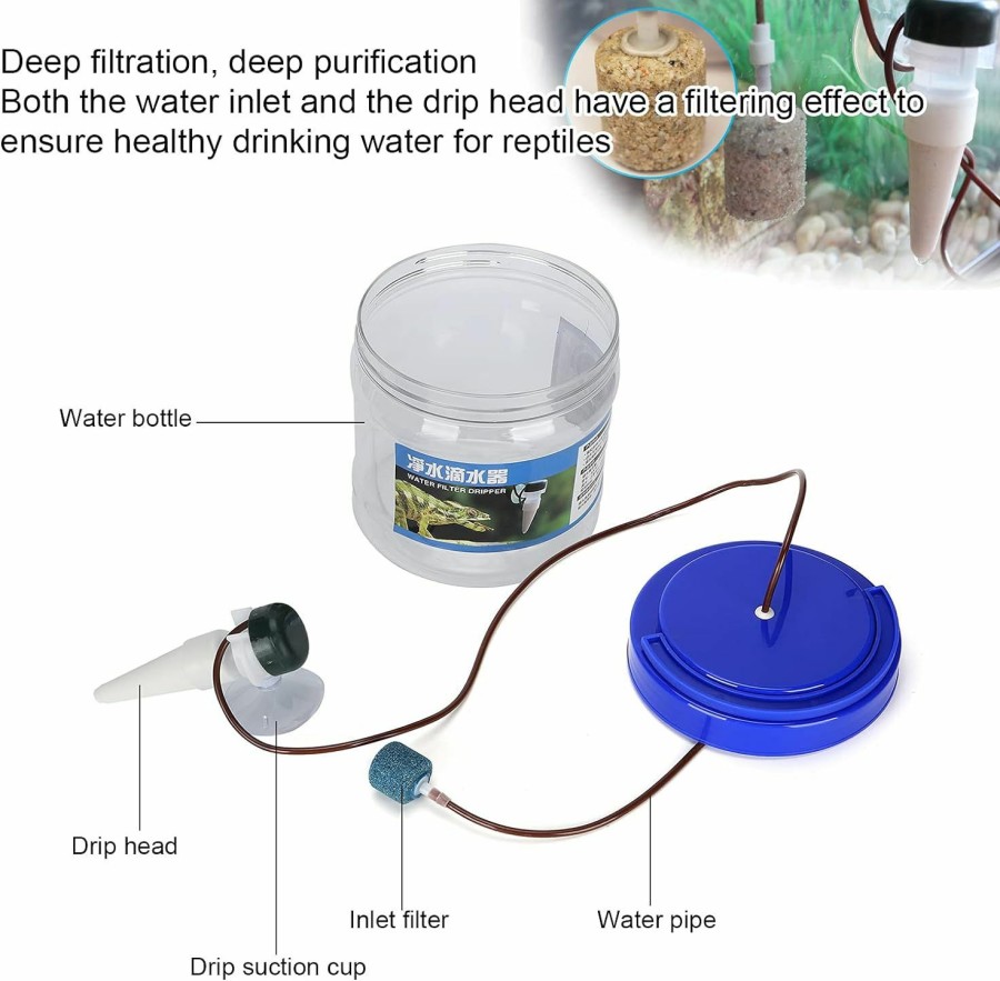 Reptiles & Amphibian Cryfokt | Reptile Watering Dripper, Reptile Water Dripper Crickets Live For Reptiles For Chameleons For Other Small Reptiles