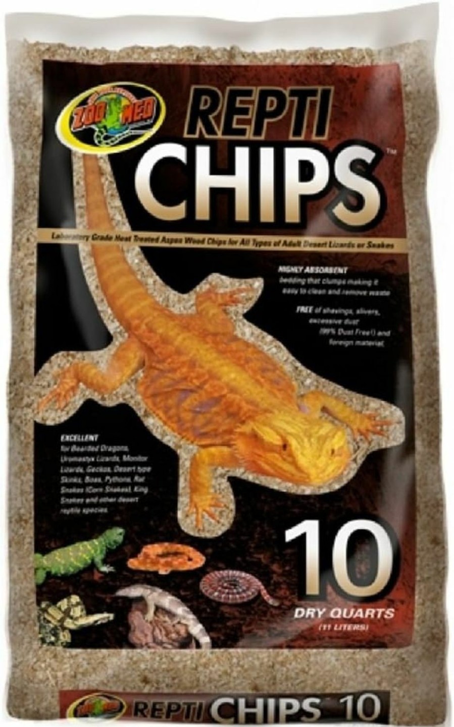 Reptiles & Amphibian Zoo Med | Zoo Med Repti Chips, 10 Quarts