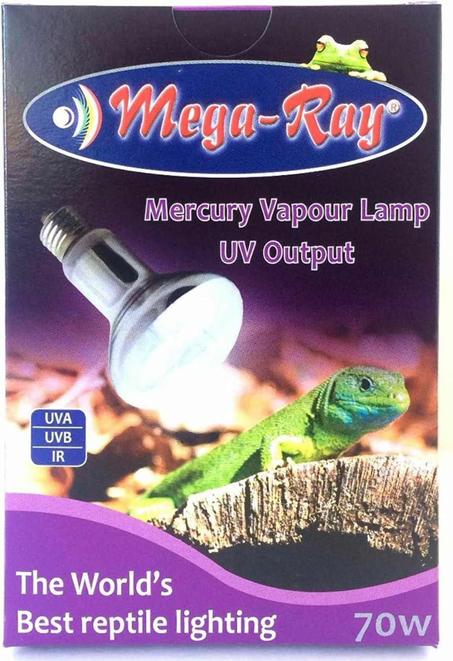 Reptiles & Amphibian DBDPet | Mega-Ray Mercury Vapor Bulb - 70 Watts (120V) - Includes Attached Dbdpet Sticker On Packaging