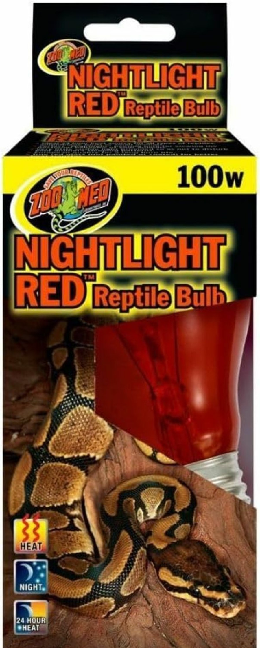 Reptiles & Amphibian Zoo Med | Zoo Med Nightlight Red Reptile Bulb 100 Watts - Pack Of 2