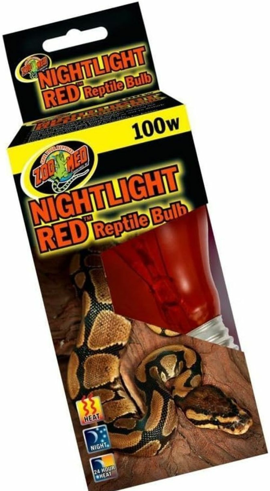 Reptiles & Amphibian Zoo Med | Zoo Med Nightlight Red Reptile Bulb 100 Watts - Pack Of 2