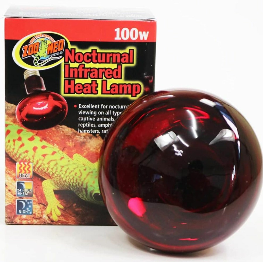 Reptiles & Amphibian Zoo Med | Zoo Med Nocturnal Infrared Incandescent Heat Lamp 75 Watts