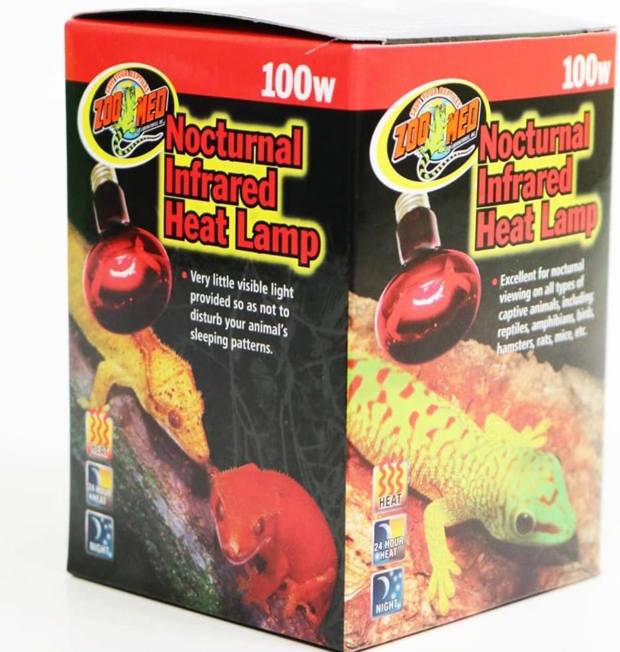 Reptiles & Amphibian Zoo Med | Zoo Med Nocturnal Infrared Incandescent Heat Lamp 75 Watts