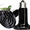 Reptiles & Amphibian MaoTopCom | Maotopcom Infrared Heat Lamp Bulb(2 Pack), 200W Ceramic Heat Emitters Brooder Coop Pet Ir Lamp Bulb For Reptile Like Lizard, Tortoise So On, No Light, Black