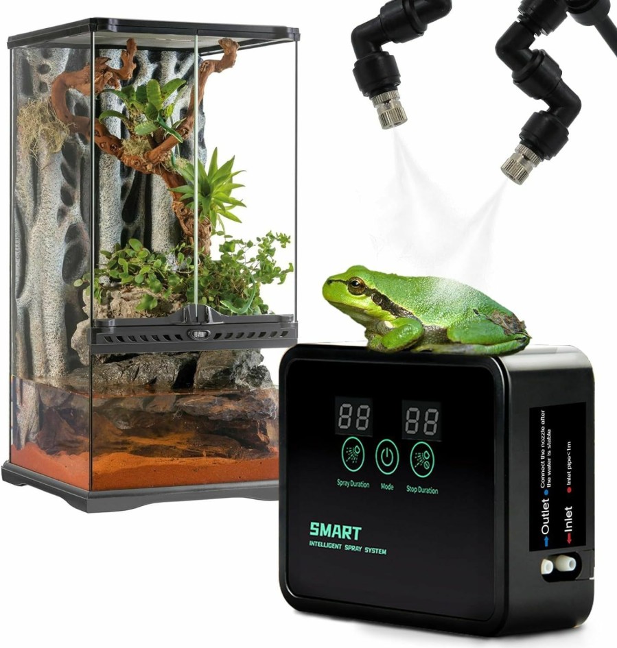 Reptiles & Amphibian MECESOR | Mecesor Reptile Humidifiers Smart Misting System For Reptile Terrariums, Reptile Mister Automatic With Timer, 360 Adjustable Misting Nozzles For Chameleons, Snake, Frog, Turtle, Lizard