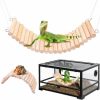 Reptiles & Amphibian UNIFAMILY | Unifamily Reptile Climbing Bridge, Bearded Dragon Toys For Climbing, Wood Reptile Hammock, Lizard Lounger Ladder, Reptile Tank Accessories For Lizard Bearded Dragon Hermit Crab Bird Parrot Snake