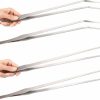 Reptiles & Amphibian unlumm | 2-Pack 15 Inch Heavy Duty Stainless Steel Long Tweezers, Curved And Straight Design With Anti-Slip Grasp Tips Large Tongs For Reptiles Feeding, Aquascape Maintenance