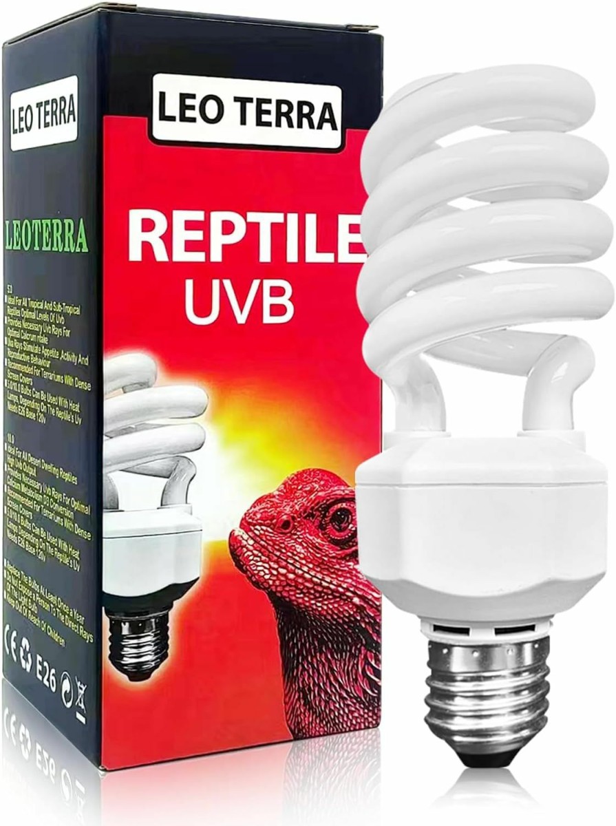 Reptiles & Amphibian Leoterra | Leoterra 13W 10.0 Uvb Fluorescent Lamp Reptile Uva Uvb Light Bulbs Uvb Bulb Reptile Tank Lamp For Bearded Dragons, Lizard, Tortoise,E26 Base Long Service Life,Easy To Install(13W 10.0)