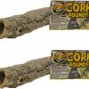 Reptiles & Amphibian Zoo Med | Cork Bark Round For Terrarium [Set Of 2] Size: Small (2' H X 10' W X 10' L)