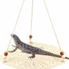 Reptiles & Amphibian SETHVILL | Bearded Dragon Hammock Reptile Hammock Swing, Adjustable Lizard Hammock Bearded Dragon Bed, Hand-Woven Small Animal Hammock, Bearded Dragon Tank Accessories For Gecko Snake Chameleon (White)