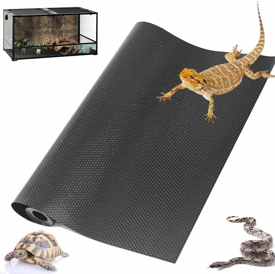 Reptiles & Amphibian Aipush | Aipush Bearded Dragon Tank Accessories 17.7 \"X 118\" Inch Reptile Terrarium Liner Substrate For Leopard Gecko, Snake, Lizard And Tortoise, Non-Adhesive Reptile Carpet Bedding For Reptile Tank