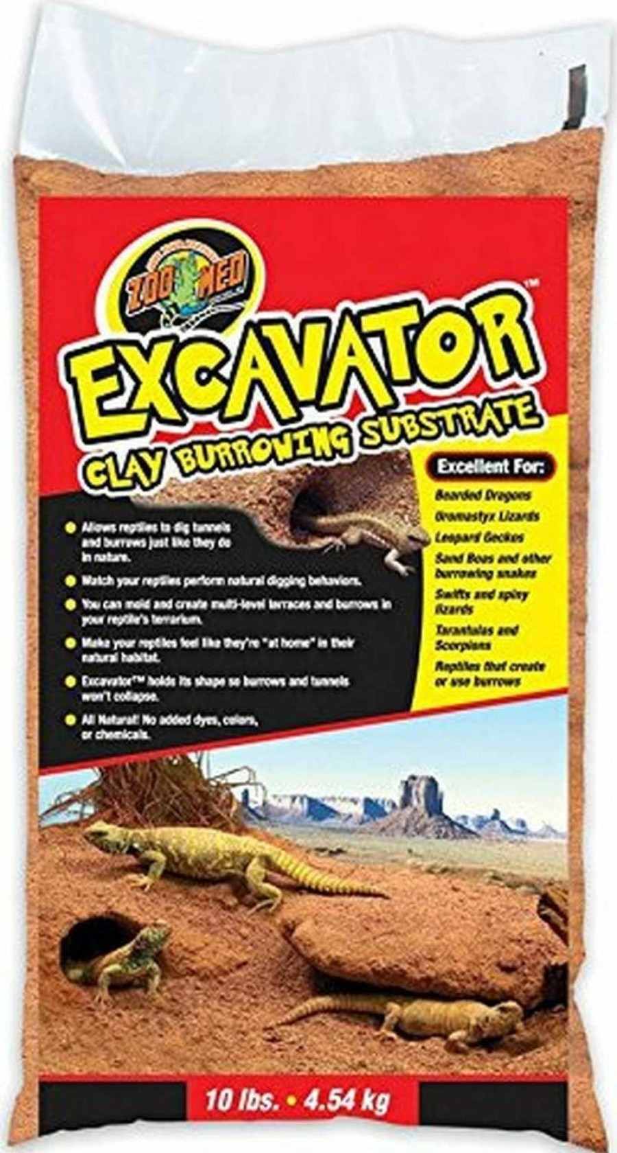 Reptiles & Amphibian Croci | Zoo Med Excavator Clay Burrowing Substrate, 10 Pounds