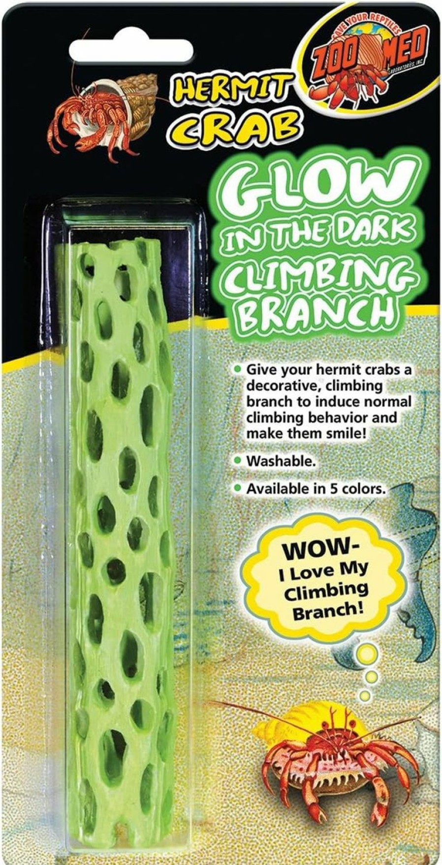 Reptiles & Amphibian Zoo Med | Zoo Med Glow In The Dark Hermit Crab Climbing Branch