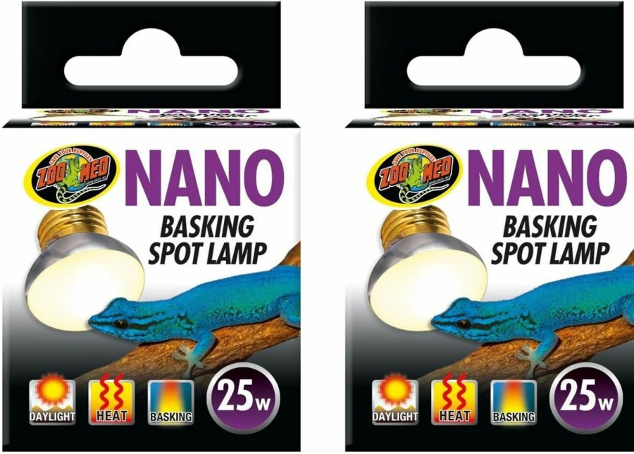 Reptiles & Amphibian Zoo Med | Zoo Med (2 Pack Labs 25W Nano Basking Spot Lamp