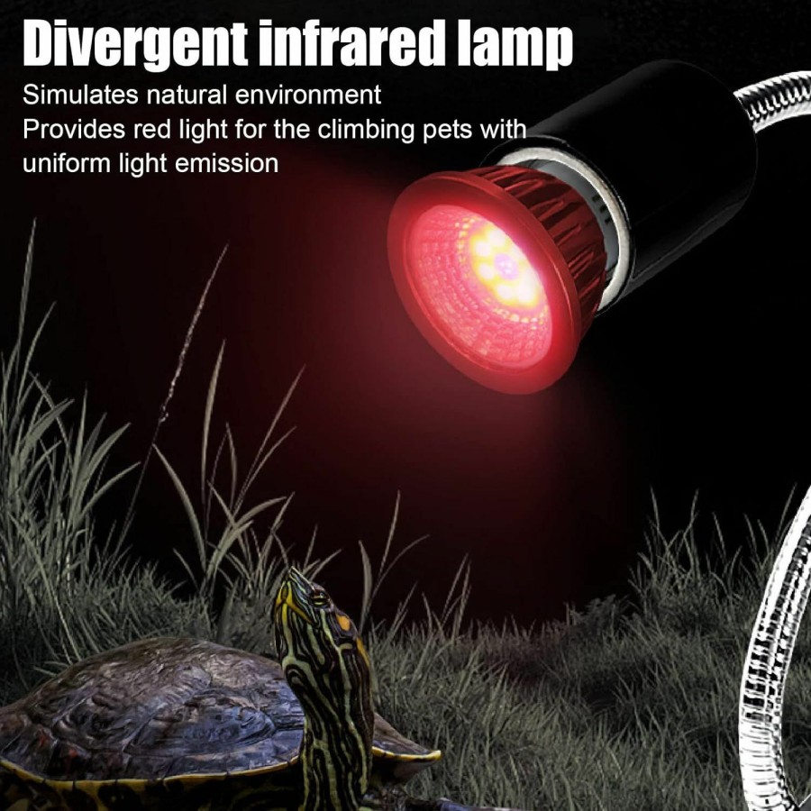 Reptiles & Amphibian Fockety | Fockety Reptile Heat Lamp Bulb, 2W Infrared Simulation Sunlight Lighting Turtle Basking Light Bulb Reptile Daylight Bulb, Basking Light For Reptile, Turtle, Lizard, Hedgehogs, Amphibians