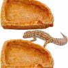 Reptiles & Amphibian CATENEED | Small Reptile Food Bowl Water Dish, 2 Pcs Reptile Feeding Food Bowls For Bearded Dragon Leopard Gecko Lizard Frog Hermit Crab