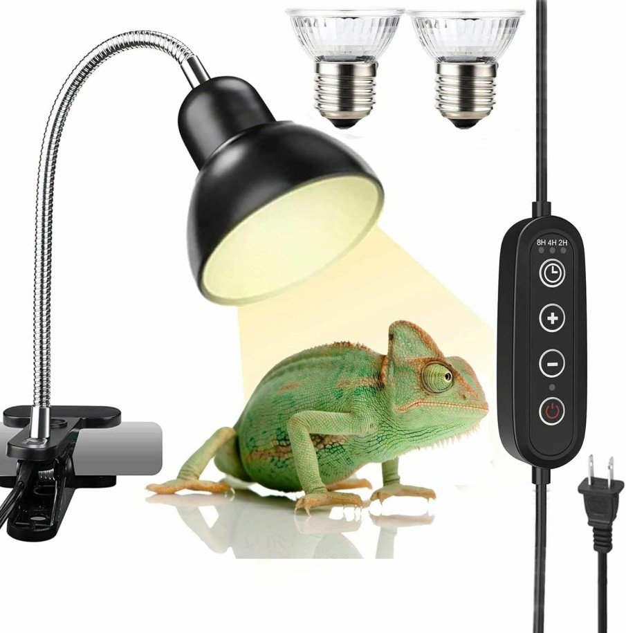 Reptiles & Amphibian Horior | Horior Reptile Uva Uvb Lamp For Turtle Lizard Basking Heat Light With 360 Clamp Dimmable Light For Reptile