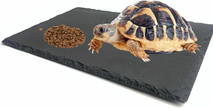 Reptiles & Amphibian SHIGATSU | Shigatsu Reptile Basking Platform Rock, Reptile Food Bowl, Tortoise Slate Feeding Dish, Resting Terrace, Reptile Substrate Mat, For Turtle Lizard Bearded Dragon Crested Gecko Snake(7.9"X11.8")