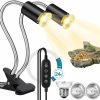 Reptiles & Amphibian Buddypuppy | Buddypuppy Reptile Heat Lamp, Uva Uvb Reptile Light With 360 Rotatable Hose And Timed, Heating Lamp With 2 Bulbs Suitable For Bearded Dragon Reptiles Turtle Lizard Snake (Heat Lamp 25W/50W Bulb)