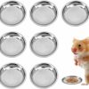 Reptiles & Amphibian KeaJuidy | 8 Pcs Reptile Water And Food Bowls Stainless Steel Reptile Feeding Dish Reptile Water Dish Amphibian Reptile Feeding Terrarium Bowls For Lizard Bearded Dragon Gecko Tortoise Hermit Crab 2.5In Round