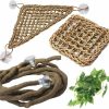 Reptiles & Amphibian PINVNBY | Pivby Bearded Dragon Accessories Lizard Habitat Hammock Flexible Reptile Jungle Vines Leaves Decor With Suction Cups For Climbing, Chameleon, Lizards, Gecko, Snakes