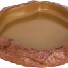 Reptiles & Amphibian Generic | (2 Pack) Rock Water/Food Dish For Reptiles Amphibians And Other Little Critters Water/Food Bowl, Made From Premium Non-Toxic Resin Small Size