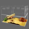 Reptiles & Amphibian Hebayrui | Reptile Terrarium Tank, Hermit Crab Bearded Dragon Jumping Spider Enclosure Cage, Tarantula Chameleon Snake Lizard Leopard Gecko Habitat Feeding Breeding Box For Amphibian, Clear Acrylic, 11X8X8 Inch