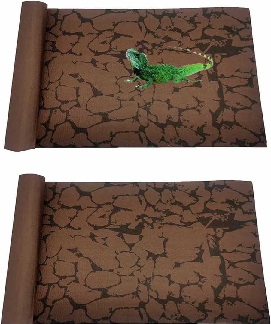 Reptiles & Amphibian BNOSDM | Bnosdm Reptile Carpet Pet Desert Mat Terrarium Liner Bedding Mats Reversible Substrate For Lizard Gecko Tortoise Snake Chameleon Bearded Dragon 39.3X19.6In