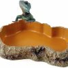 Reptiles & Amphibian HELIME | Reptile Food Water Rock Bowls - Resin Rock Worm Feeder Dish, Amphibian Feeding Bowl Terrarium Decor For Lizards, Chameleon, Leopard Gecko, Frog, Bearded Dragons, Snake, Hermit Crabs, Turtle Spider Pet