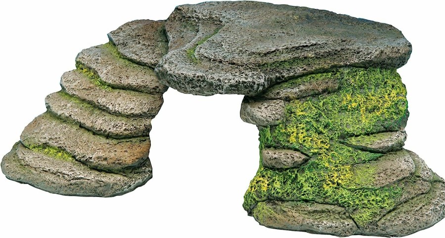 Reptiles & Amphibian Penn-Plax | Penn-Plax Reptology Shale Scape Step Ledge & Cave Hideout Basking Area - Decorative Resin For Aquariums & Terrariums Great For Reptiles, Amphibians, And Fish Medium