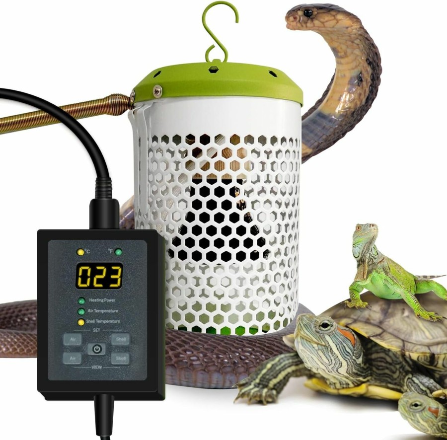 Reptiles & Amphibian SYSAI | Smart Reptile Heater With Auto Temperature Control, Installation Kit And Anti-Biting Line, Design For Chameleon, Snakes, Lizards, Chicks, Amphibian, Turtle And Flower …