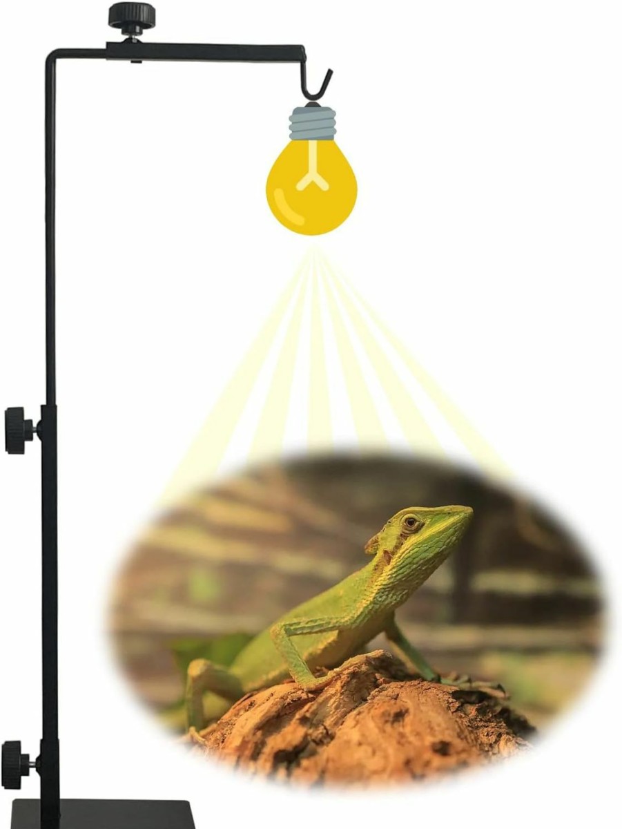 Reptiles & Amphibian MUYG | Muyg Reptile Metal Lamp Stand, Height Adjustable 14.17-24.01\" Floor Lamps Bracket Reptiles Tank Heating Light Support For Reptile Glass Terrarium Amphibians Terrestrial Invertebrates Vivarium