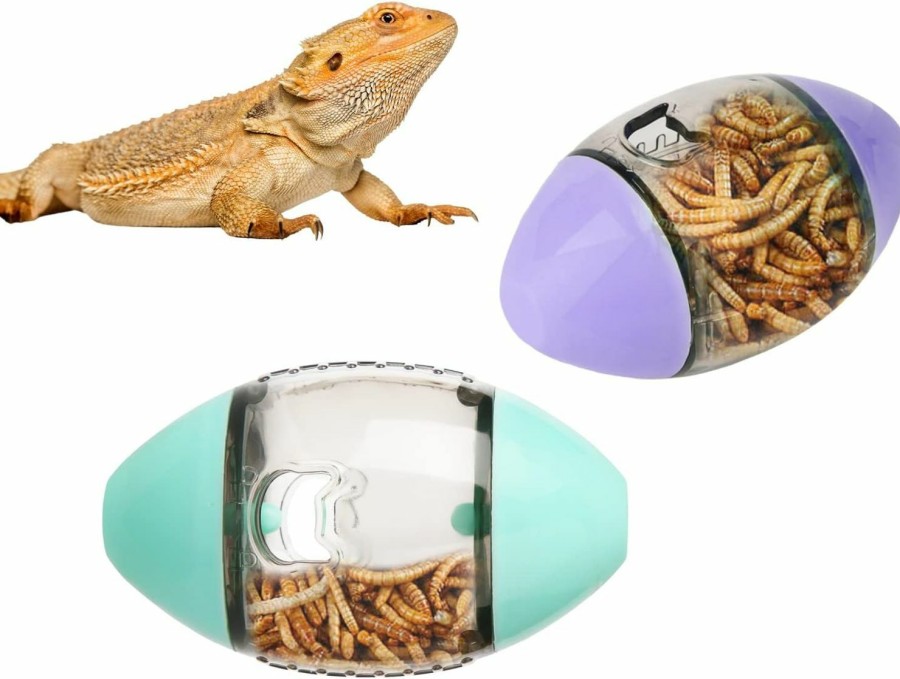 Reptiles & Amphibian LUTER | Bearded Dragon Toy, Reptile Toys Lizard Enrichment Toys Bearded Dragon Feeding Toys Reptile Enrichment Toy For Lizards Bearded Dragons Geckos Small Reptiles (Green, Purple)