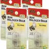 Reptiles & Amphibian Zilla | Zilla 4 Pack Of Reptile Terrarium Heat Lamps Mini Halogen Bulb, Day White, 50 Watts