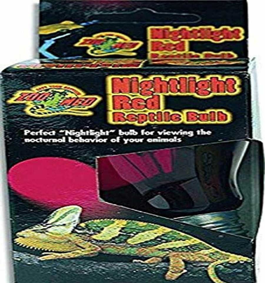 Reptiles & Amphibian Zoo Med | Zoo Med Nightlight Red Reptile Bulb, 100 Watts