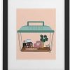 Reptiles & Amphibian Deny Designs | Deny Designs 2021 Framed Art Print Modern White, 24\" X 36\", Camilleallen Hermit Habitat