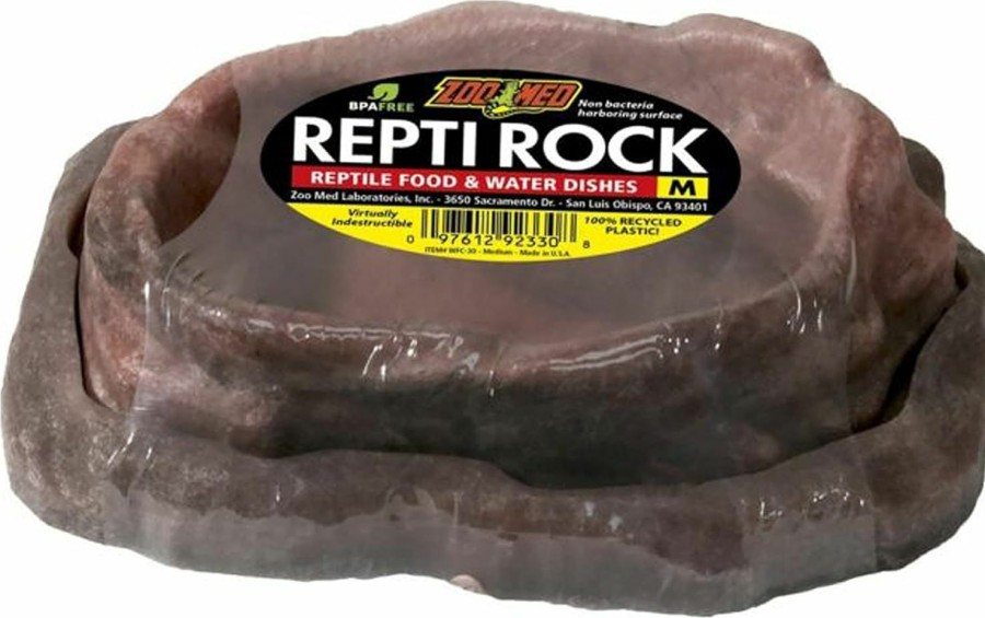 Reptiles & Amphibian Zoo Med | Repti Rock Food And Water Dish Combo