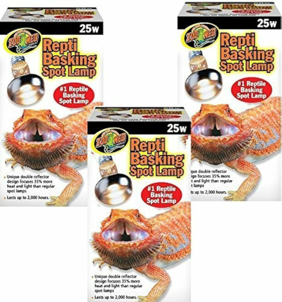 Reptiles & Amphibian Zoo Med | (3 Pack) Zoo Med Reptile Basking Spot Lamp, 25 Watts