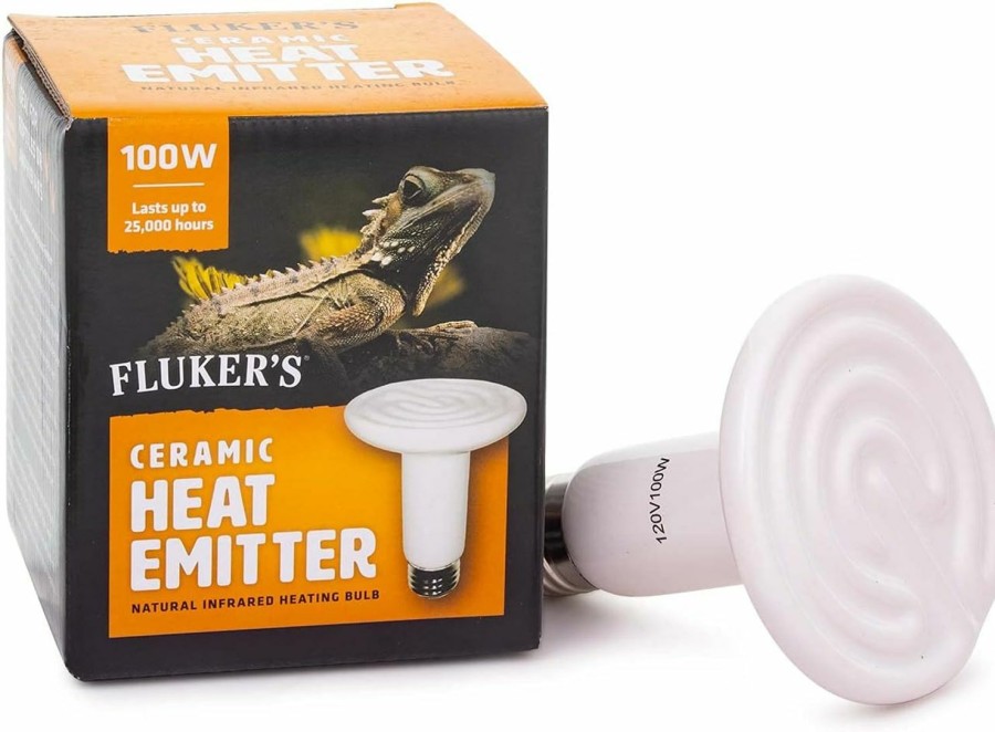 Reptiles & Amphibian Fluker's | Fluker'S Ceramic Heat Emitter, Natural Infrared Heating Bulb For Reptiles, 100 Watt , Black