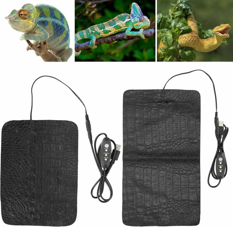 Reptiles & Amphibian ZLXHDL | Zlxhdl Reptile Heating Pad,Usb Hermit Crab Heater Heat Mat For Reptiles Snake Lizard Terrarium 8 Watt (L)