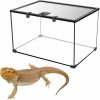 Reptiles & Amphibian ATB-GIFT | 14 Gallon Knock-Down Reptile Tank, 19.7\" X 11.8\" X 13.8\" Reptile Tall Glass Terrarium, Rainforest Habitat For Reptile Pets Bearded Dragon Gecko Lizard, Easy Assembly