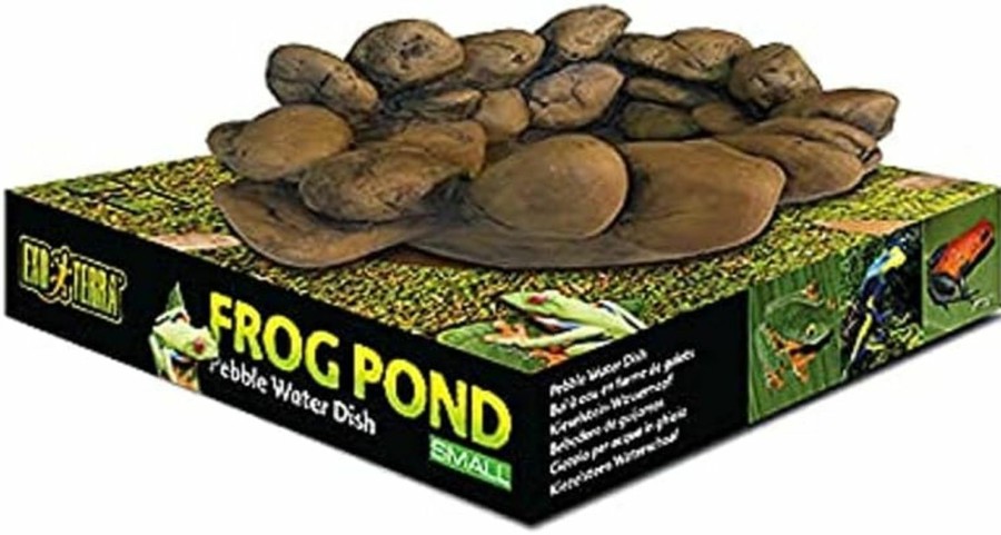 Reptiles & Amphibian Exo Terra | Exo Terra Frog Pond, Amphibian Terrarium Water Source, Small