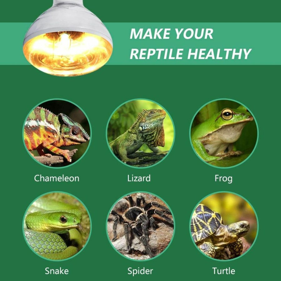 Reptiles & Amphibian AMZCOOL | Amzcool Uvb And Uva Reptile Heat Lamp Bulb For Reptiles, Amphibian And Birds (100 W)