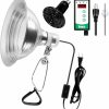 Reptiles & Amphibian Simple Deluxe | Simple Deluxe 100W Reptile Ceramic Heat Bulb With 8.5 Inch Clamp Lamp And Digital Thermostat Controller Combo Set For Incubating Chicken & Amphibian Pet