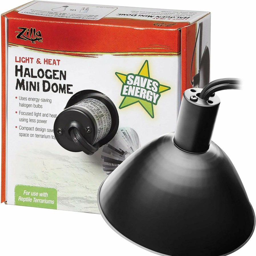 Reptiles & Amphibian Zilla | Zilla Light & Heat Halogen Mini Dome For Reptile Terrariums One Size