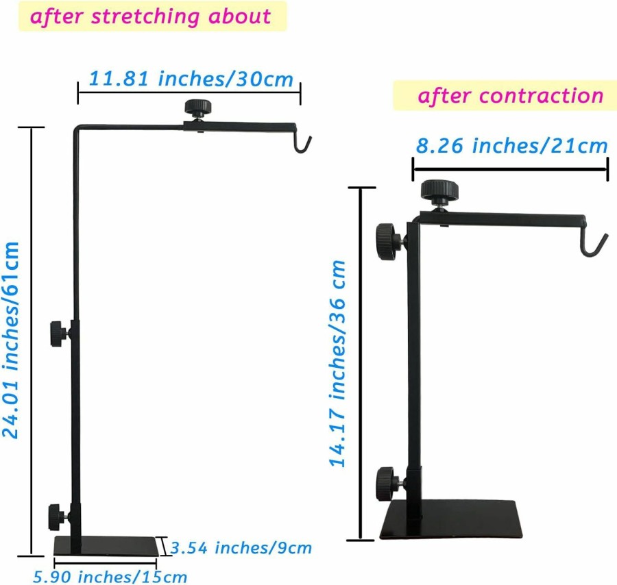 Reptiles & Amphibian kathson | Kathson Reptile Lamp Stand Adjustable Metal Floor Lamps Bracket Reptiles Tank Heating Light Support For Bearded Dragon Snakes Tortoise Lizards Frog Hermit Crab (1 Pcs)