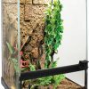 Reptiles & Amphibian waazoorep | Waazoorep Mini Reptile Glass Terrarium Tank 8\"X8\"X12" Full View With Front Opening Door And Enclosure Habitat Cage For Leopard Gecko Tarantula Young Lizard Hermit Crab Frog Insects Breeding Tank